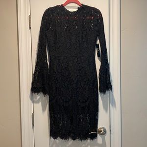 Lulus Lace Dress sz M Black NWT